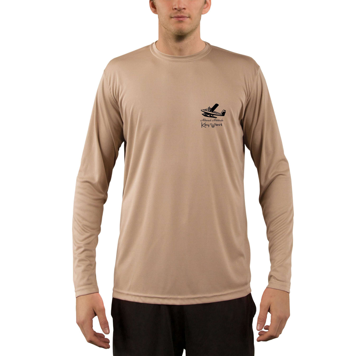 Vintage Destination Key West Men's UPF 50+ UV Sun Protection Long Sleeve T-Shirt