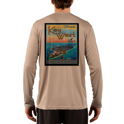 Vintage Destination Key West Men's UPF 50+ UV Sun Protection Long Sleeve T-Shirt
