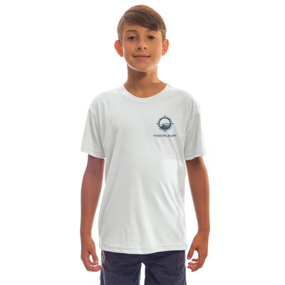 Compass Vintage Ocracoke Island Youth UPF 50+ UV/Sun Protection Long Sleeve T-Shirt