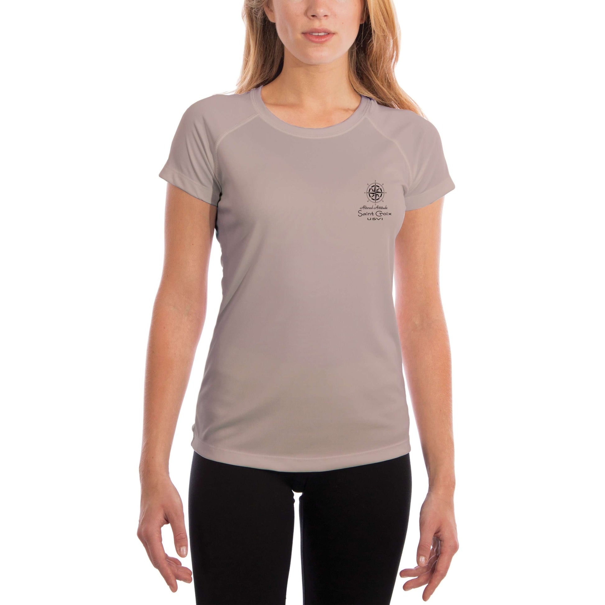 Vintage Destination St. Croix Women's UPF 5+ UV Sun Protection Short Sleeve T-shirt - Altered Latitudes