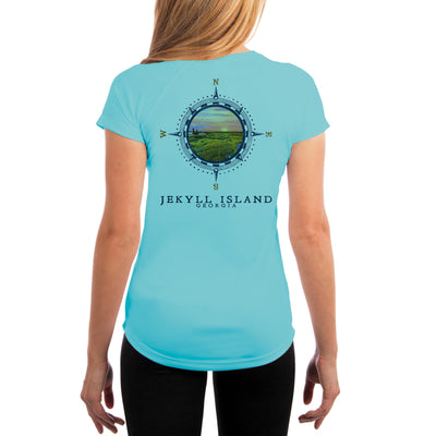 Compass Vintage Jekyll Island Women's UPF 50+ Classic Fit Short Sleeve T-shirt