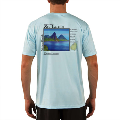 Island Classics St. Lucia Men's UPF 50+ UV Sun Protection Short Sleeve T-shirt