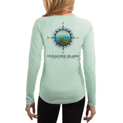 Compass Vintage Ocracoke Island Women's UPF 50+ Classic Fit Long Sleeve T-shirt