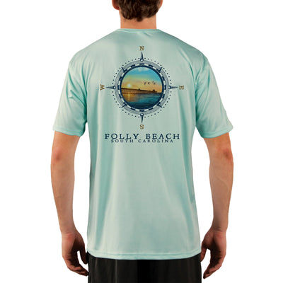 Compass Vintage Folly Beach Men's UPF 50+ Short Sleeve T-shirt