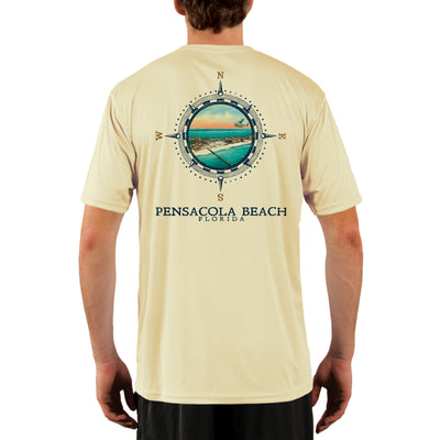 Compass Vintage Pensacola Beach Men's UPF 50+ Short Sleeve T-shirt
