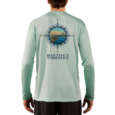 Compass Vintage Marthas Vineyard Men's UPF 50+ Long Sleeve T-Shirt