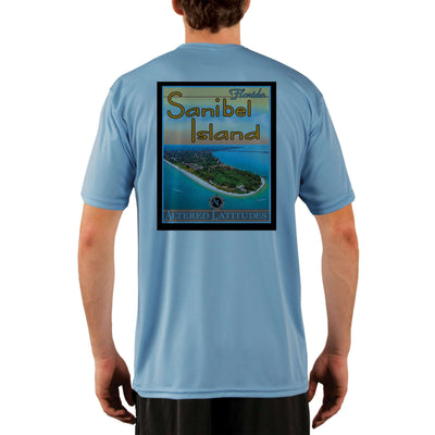 Vintage Destination Sanibel Island Men's UPF 5+ UV Sun Protection Short Sleeve T-shirt - Altered Latitudes
