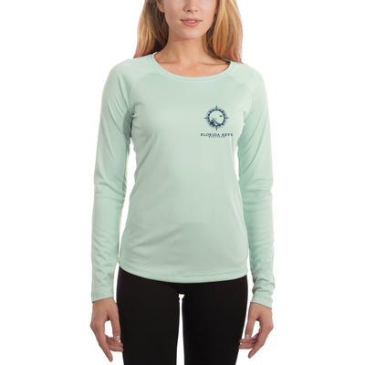 Compass Vintage Florida Keys Women's UPF 50+ Classic Fit Long Sleeve T-shirt