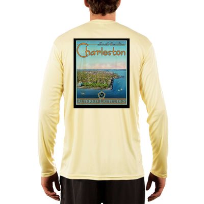 Vintage Destination Charleston Men's UPF 50+ UV Sun Protection Long Sleeve T-Shirt