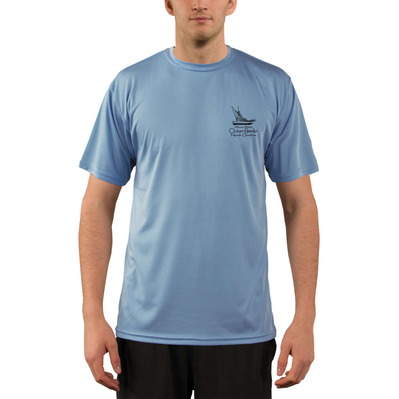 Vintage Destination Outer Banks Men's UPF 5+ UV Sun Protection Short Sleeve T-shirt - Altered Latitudes