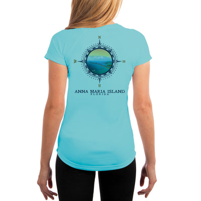 Compass Vintage Anna Maria Island Women's UPF 50+ Short Sleeve T-shirt