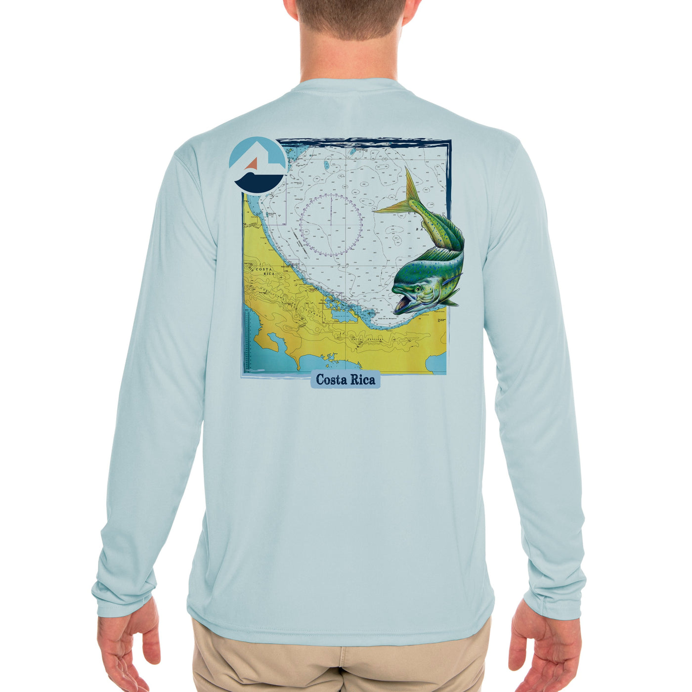 Fish Charts Costa Rica Men's UPF 50+ Long Sleeve T-Shirt
