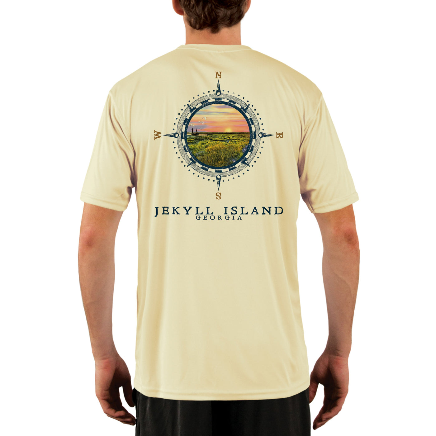 Compass Vintage Jekyll Island Men's UPF 50+ Short Sleeve T-shirt