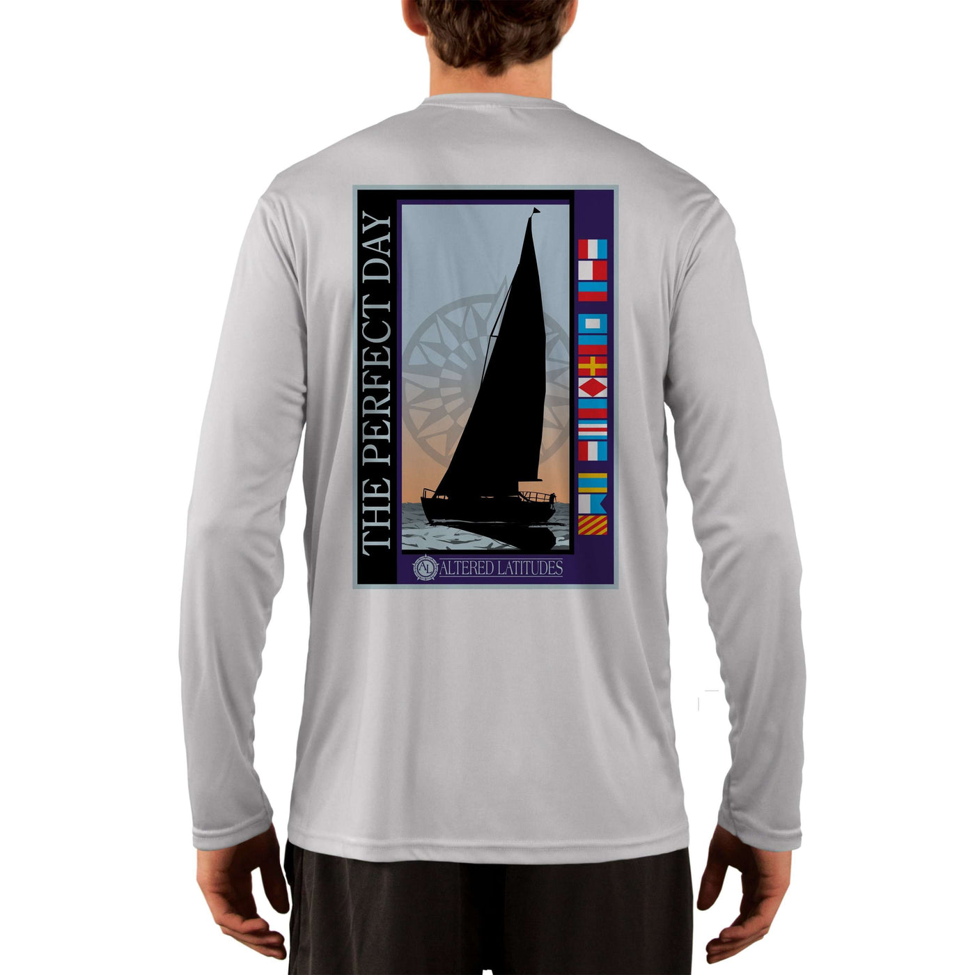 Perfect Day Perfect Day Men's UPF 5+ UV Sun Protection Long Sleeve T-Shirt - Altered Latitudes
