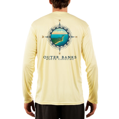 Compass Vintage Outer Banks Men's UPF 50+ Long Sleeve T-Shirt