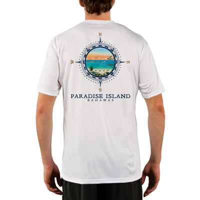 Compass Vintage Paradise Island Men's UPF 50+ Short Sleeve T-shirt