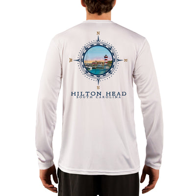 Compass Vintage Hilton Head Men's UPF 50+ Long Sleeve T-Shirt