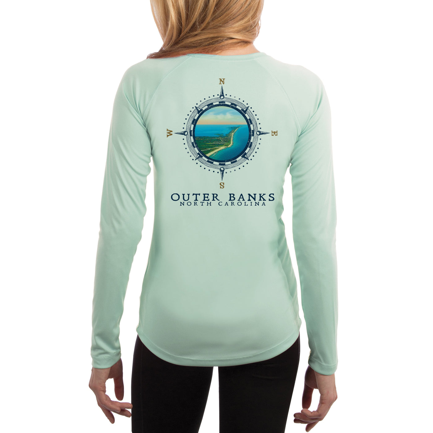 Compass Vintage Outer Banks Women's UPF 50+ Classic Fit Long Sleeve T-shirt