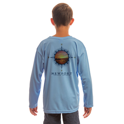 Compass Vintage Newport Youth UPF 50+ UV/Sun Protection Long Sleeve T-Shirt