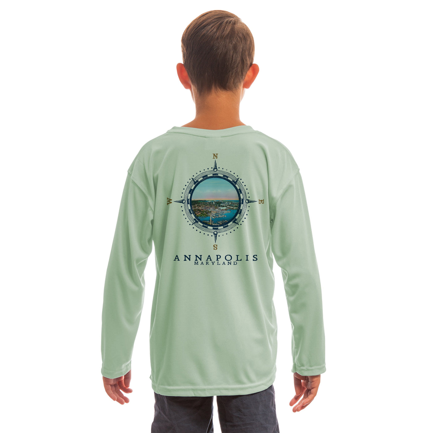 Compass Vintage Annapolis Youth UPF 50+ UV/Sun Protection Long Sleeve T-Shirt
