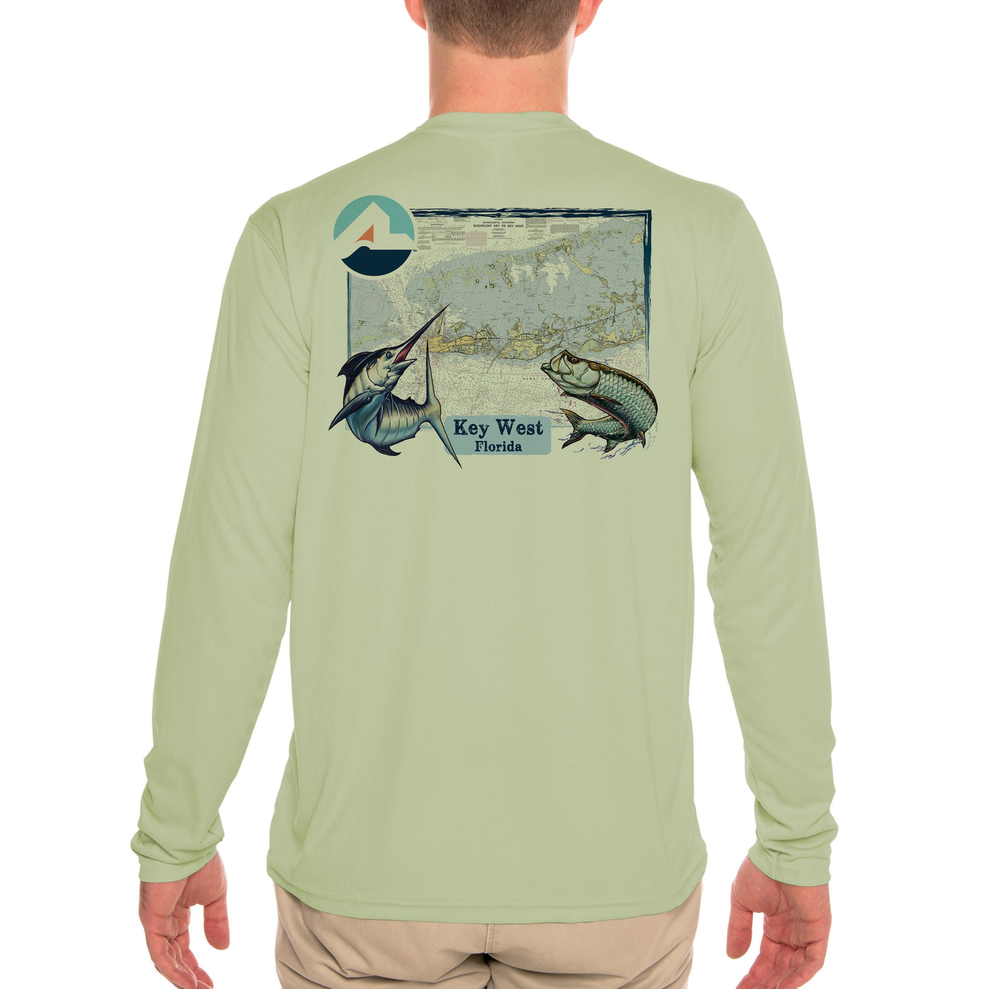 Fish Charts Key West Men's UPF 50+ Long Sleeve T-Shirt