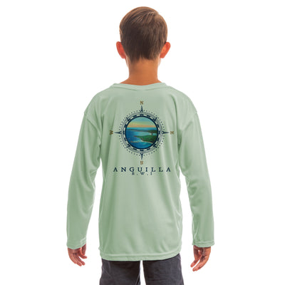 Compass Vintage Anguilla Youth UPF 50+ UV/Sun Protection Long Sleeve T-Shirt