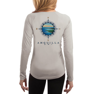Compass Vintage Anguilla Women's UPF 50+ Long Sleeve T-shirt