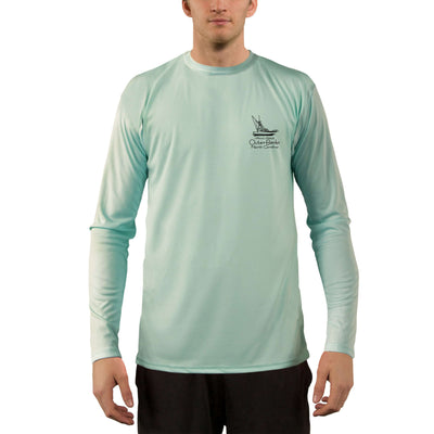 Vintage Destination Outer Banks Men's UPF 5+ UV Sun Protection Long Sleeve T-Shirt - Altered Latitudes