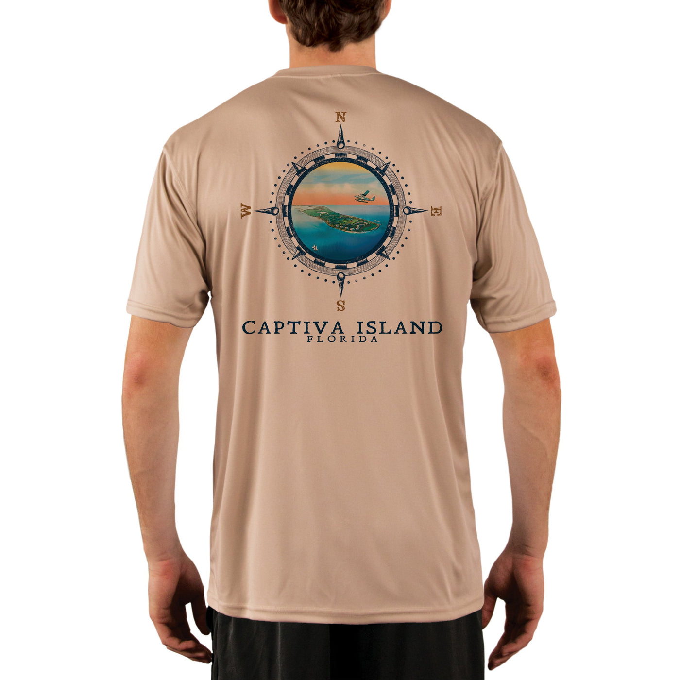 Compass Vintage Captiva Island Men's UPF 50+ Short Sleeve T-shirt