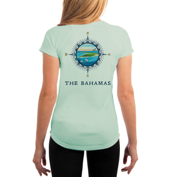 Compass Vintage Bahamas Women's UPF 50 Short Sleeve