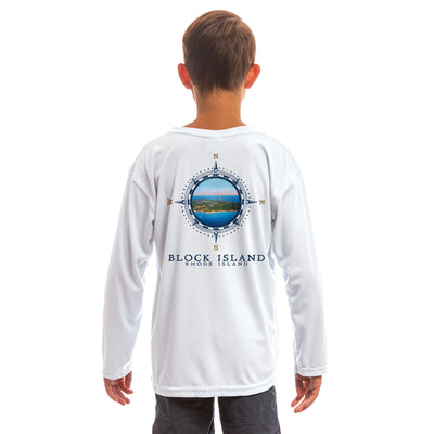 Compass Vintage Block Island Youth UPF 50+ UV/Sun Protection Long Sleeve T-Shirt