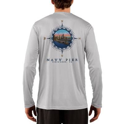 Compass Vintage Navy Pier Men's UPF 50+ Long Sleeve T-Shirt