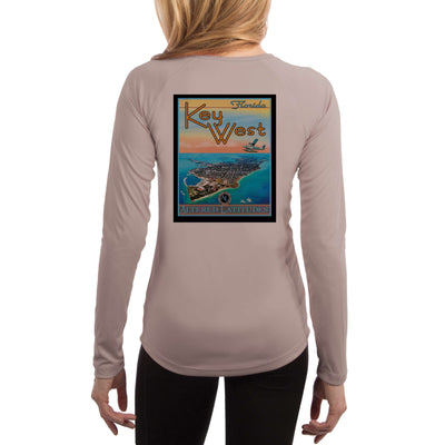 Vintage Destination Key West Women's UPF 50+ UV Sun Protection Long Sleeve T-shirt
