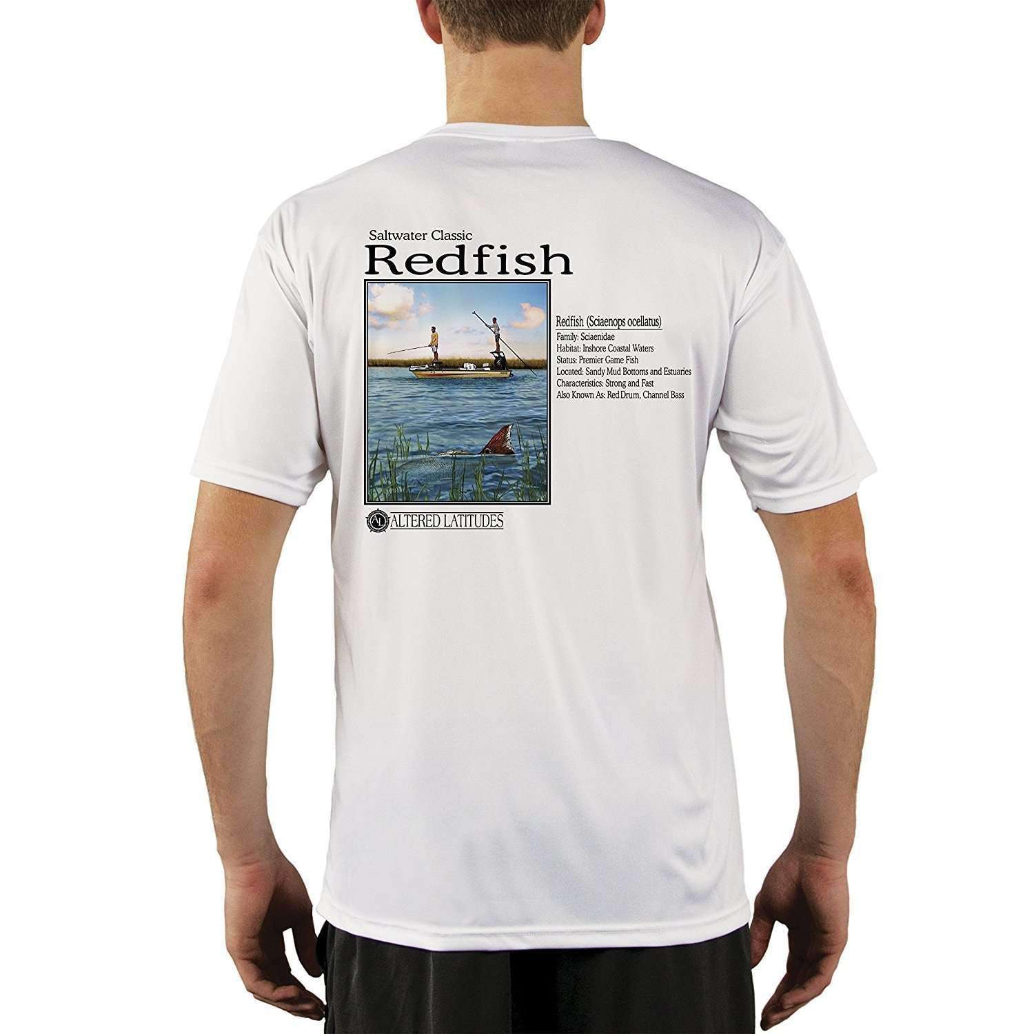 Altered Latitudes Saltwater Classic Redfish Men's UPF 50+ Short Sleeve T-Shirt - Altered Latitudes