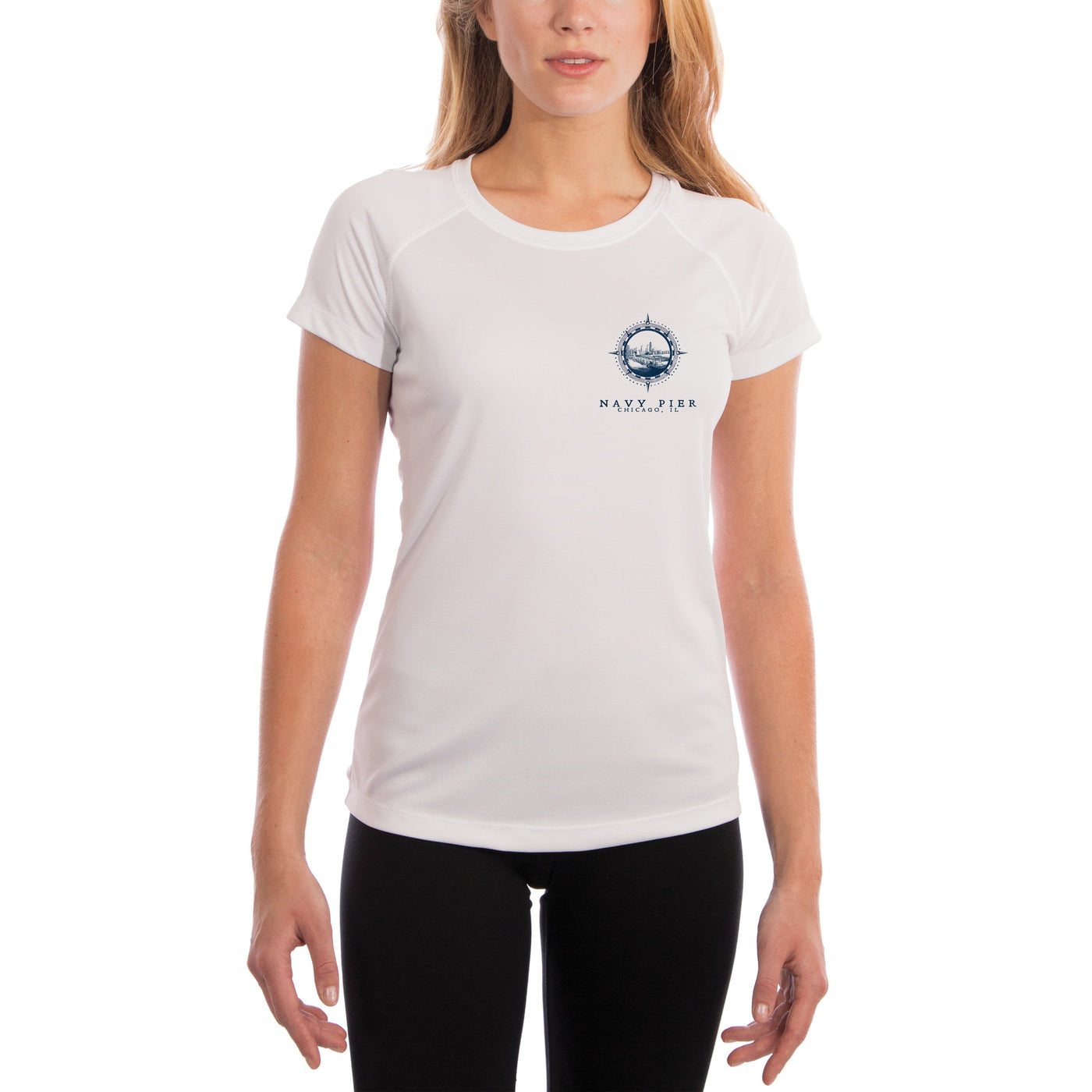 Compass Vintage Navy Pier Women's UPF 50+ Short Sleeve T-shirt