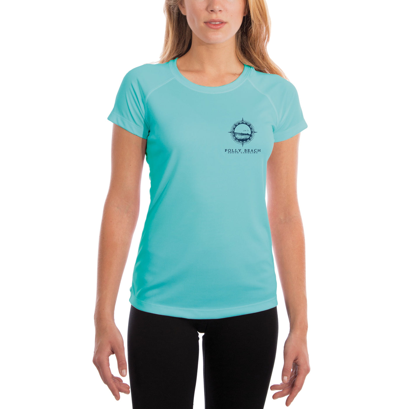 Compass Vintage Folly Beach Women's UPF 50+ Classic Fit Short Sleeve T-shirt