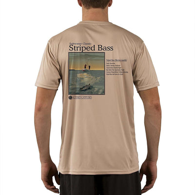 Saltwater Classic Striped Bass Men's UPF 50+ Short Sleeve T-Shirt
