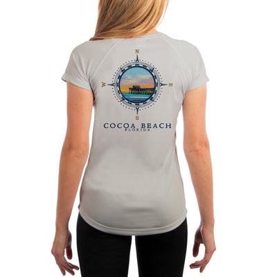 Compass Vintage Cocoa Beach Women's UPF 50+ Short Sleeve T-shirt
