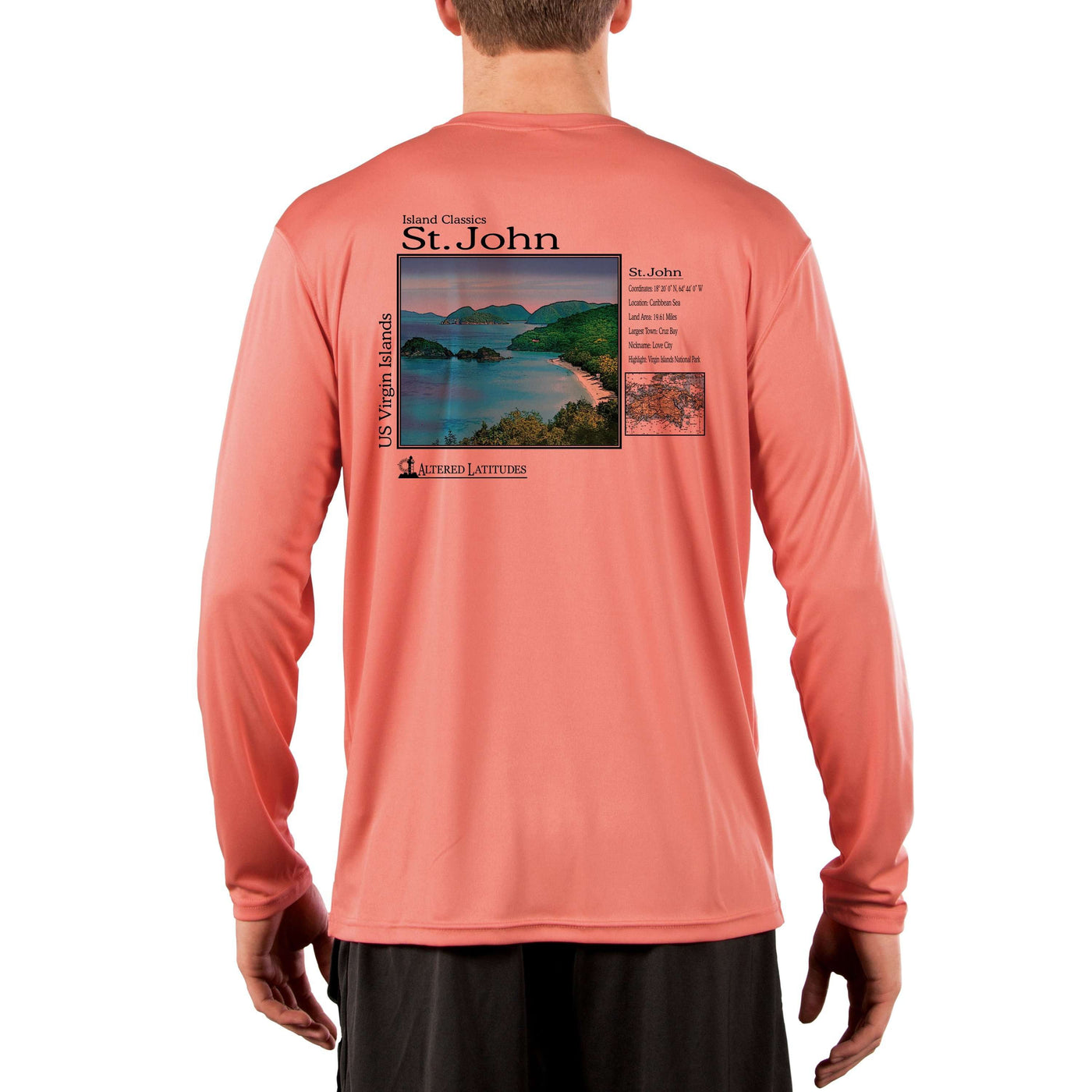 Island Classics St. John Men's UPF 50+ UV Sun Protection Long Sleeve T-Shirt