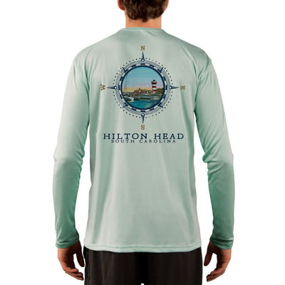 Compass Vintage Hilton Head Men's UPF 50+ Long Sleeve T-Shirt