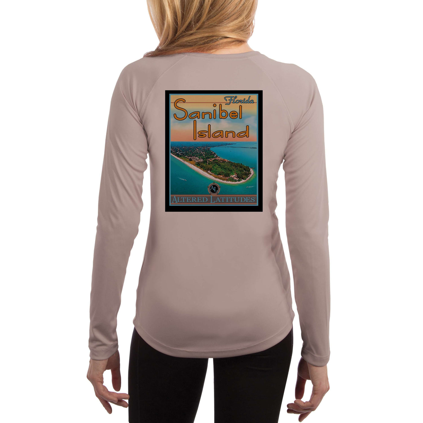 Vintage Destination Sanibel Island Women's UPF 50+ UV Sun Protection Long Sleeve T-shirt