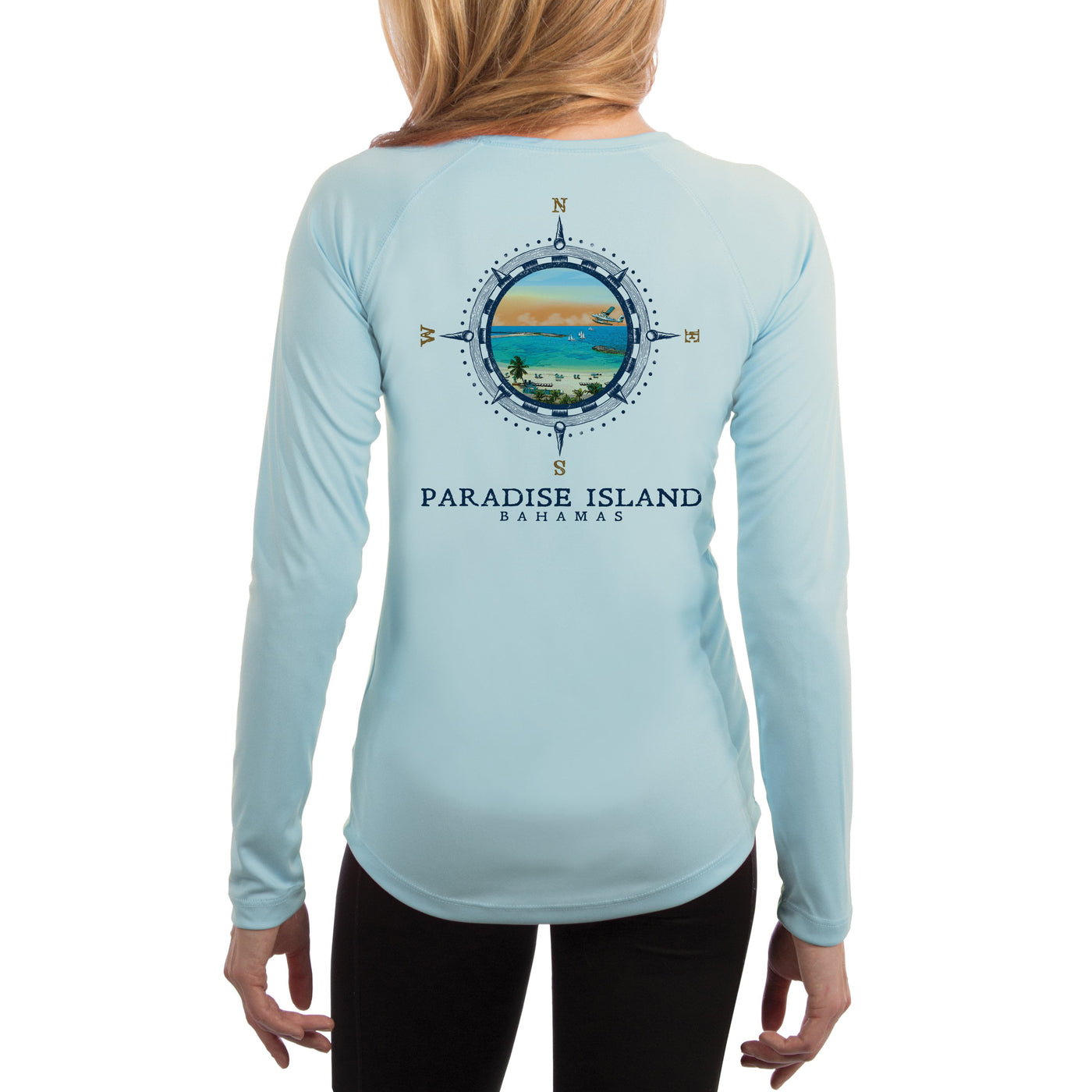 Compass Vintage Paradise Island Women's UPF 50+ Long Sleeve T-shirt