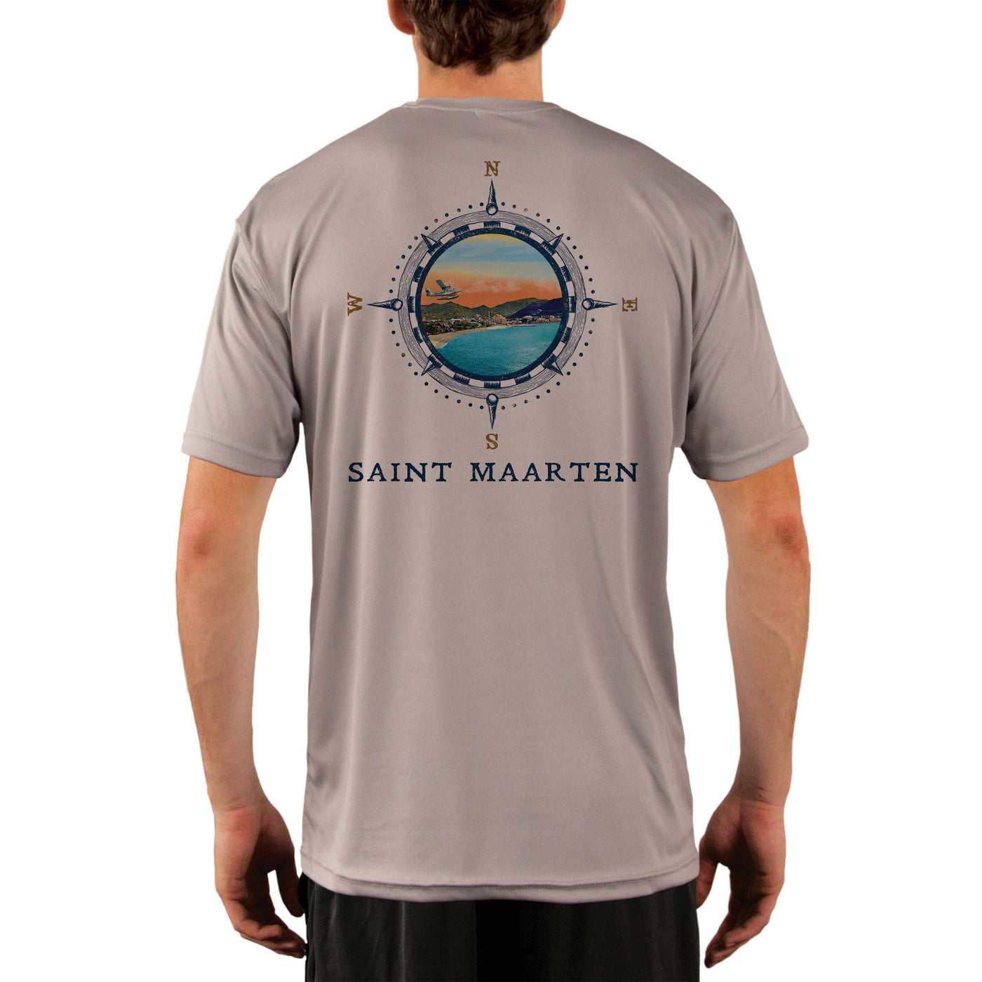 Compass Vintage Saint Maarten Men's UPF 50+ Short Sleeve T-shirt