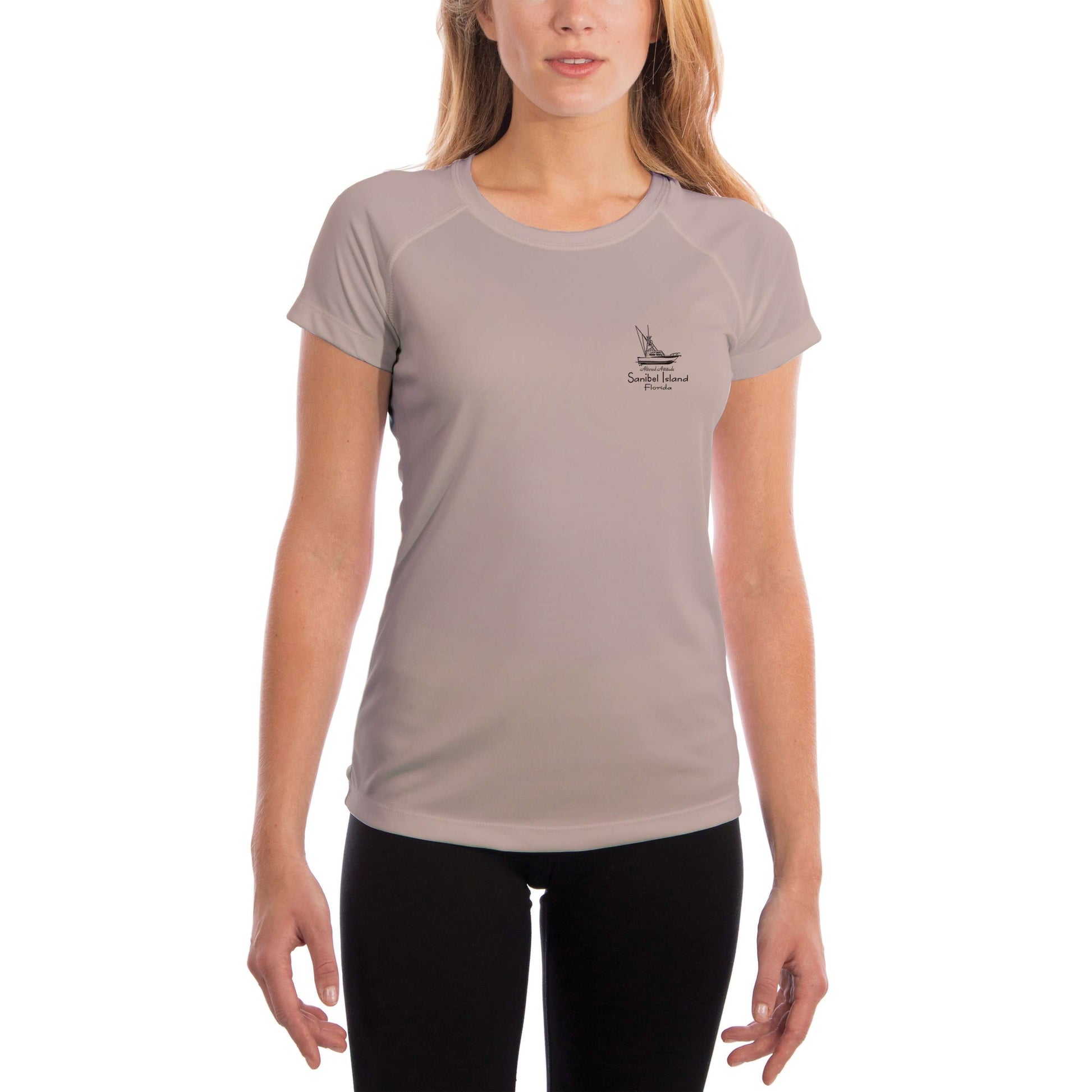 Vintage Destination Sanibel Island Women's UPF 5+ UV Sun Protection Short Sleeve T-shirt - Altered Latitudes