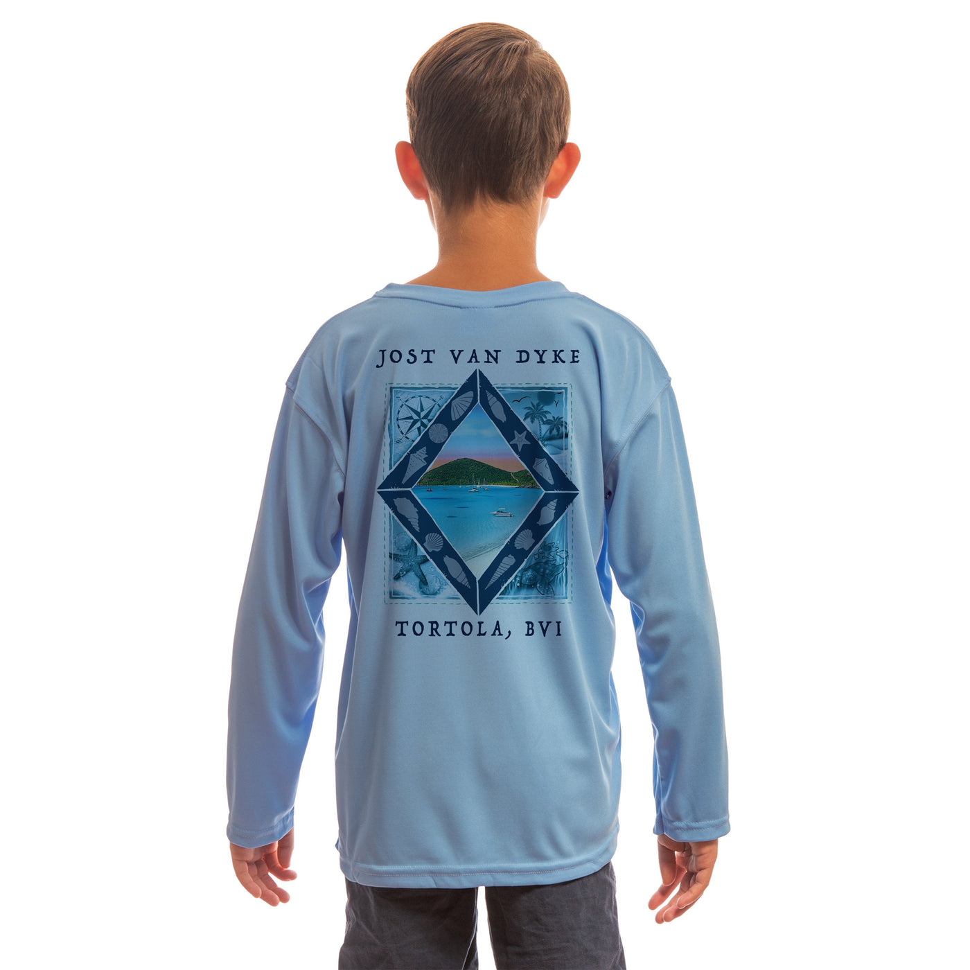Coastal Quads Jost Van Dyke Youth UPF 50+ UV/Sun Protection Long Sleeve T-Shirt