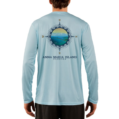 Compass Vintage Anna Maria Island Men's UPF 50+ Long Sleeve T-Shirt